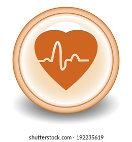 heart with cardiogram - Illustration