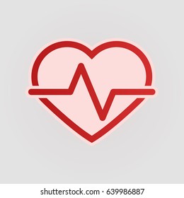 Heart cardiogram. Illustration symbolizing health and sport