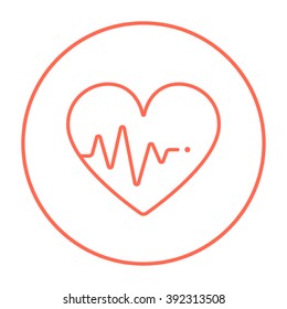 Corazón con icono de línea cardiográfica.