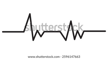 Heart cardiogram line icon. Simple outline style. pulse, ECG, EKG, heartbeat, electrocardiogram, graph, rhythm cardioid concept. Vector illustration isolated on white background. Editable stroke