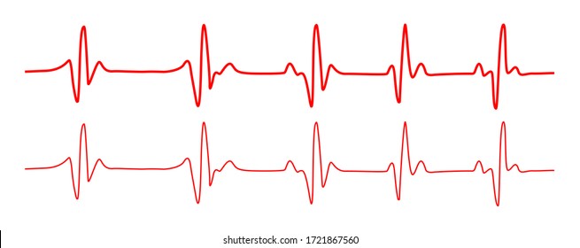 Heart cardiogram line. Vector illustration