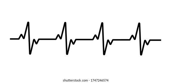 Heart cardiogram line. Vector illustration
