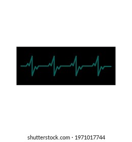 Heart cardiogram line. Vector illustration color editable