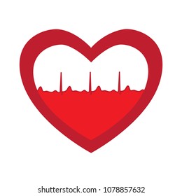 heart and cardiogram, logo element