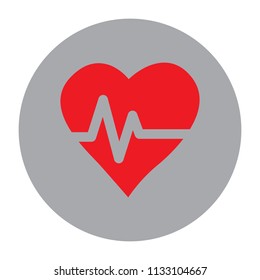  heart cardiogram vector icon