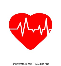 heart cardiogram vector icon