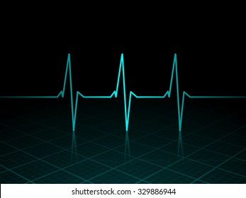 Heart cardiogram vector illustration