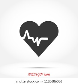 heart cardiology icon, 

Vector EPS 10 illustration style
