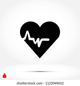 heart cardiology icon, 

Vector EPS 10 illustration style