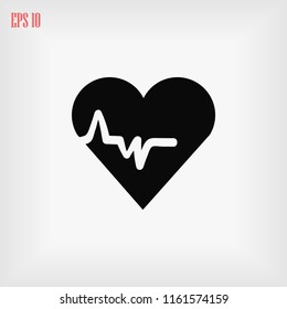 heart cardiology icon, Vector EPS 10 illustration style