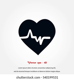 heart cardiology icon, 

Vector EPS 10 illustration style