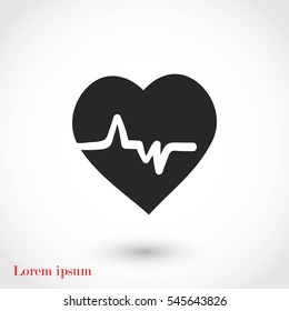 heart cardiology icon, Vector EPS 10 illustration style