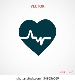 heart cardiology icon, 

Vector EPS 10 illustration style