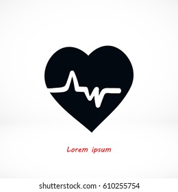 heart cardiology icon, 

Vector EPS 10 illustration style