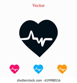heart cardiology icon, 

Vector EPS 10 illustration style