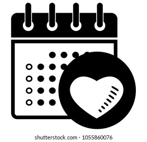 Heart Care Appointment Icon as EPS 10 File