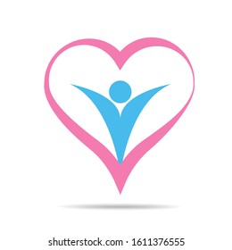 Heart Care Concept Design vector icon