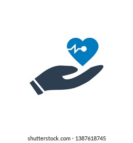 Heart care icon 