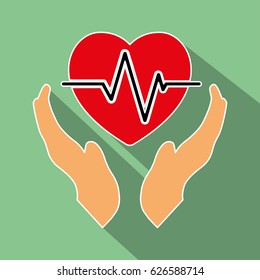 Heart care icon