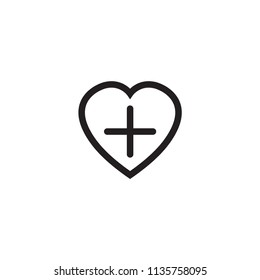 Heart care icon logo