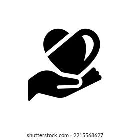 Heart care icon (Simple vector illustration)