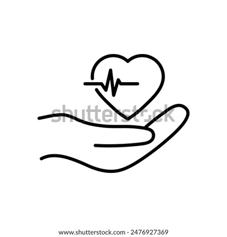 heart care icon vector heart cardio clinic logo 