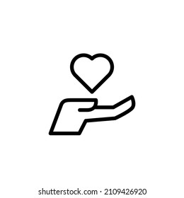 Heart care icon vector illustration logo template for many purpose. Isolated on white background.