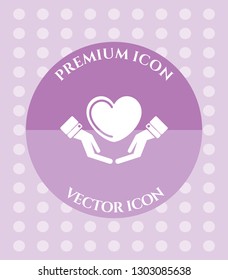 Heart Care Icon for Web. Application, Software & Graphic Design.