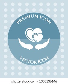 Heart Care Icon for Web. Application, Software & Graphic Design.