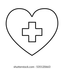 heart care isolated icon