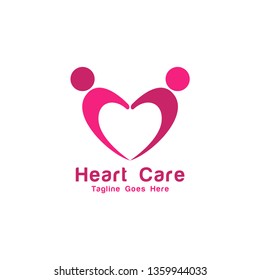 Heart Care Logo Stock Vector (Royalty Free) 1359944033