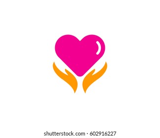 Heart Care Logo Design Element