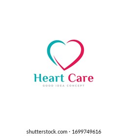 Heart Care Logo Design Vector Stock Vector (Royalty Free) 1699749616 ...