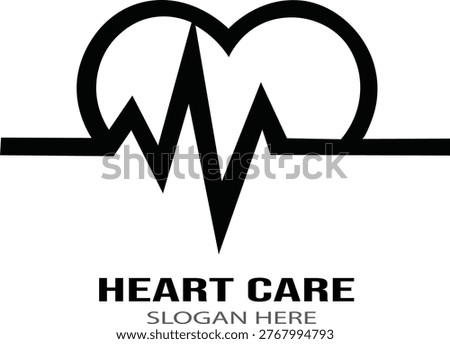 Heart care logo on white background jpg