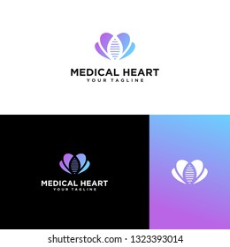 Heart care logo template
