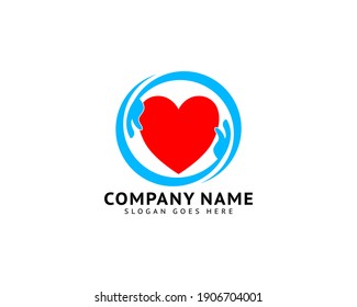 Heart Care Logo Template Design