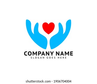 Heart Care Logo Template Design