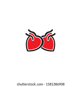 Heart care logo template vector icon design