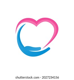 heart care logo template vector icon