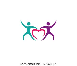 Heart Care logo vector template