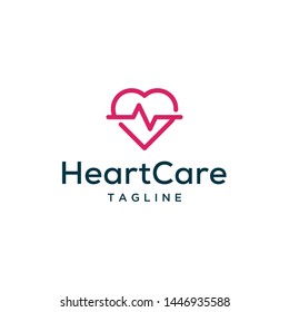 Heart Care Symbol Vector Icon Logo Stock Vector (Royalty Free ...