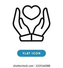Heart care vector icon