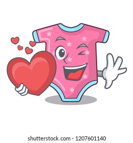 With heart cartoon baby clothes for the newborn