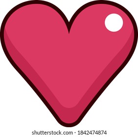 Heart cartoon emoji illustration good for design assets