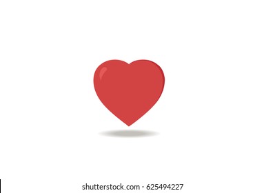 heart, cartoon hand drawn illustration isolated on white background