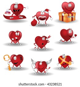 heart cartoon heroes valentine