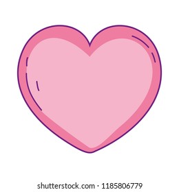 Heart cartoon isolated