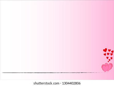 The heart in cartoon line, the cartoon background