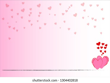 The heart in cartoon line, the cartoon background