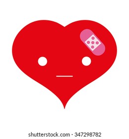 Heart cartoon love graphic design, vector illustration eps10